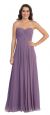Main image of Strapless Pleated Bodice Long Formal Bridesmaid Dress